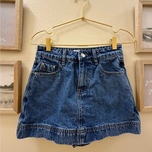 Princess Polly Light Blue High-Waist Denim Skirt